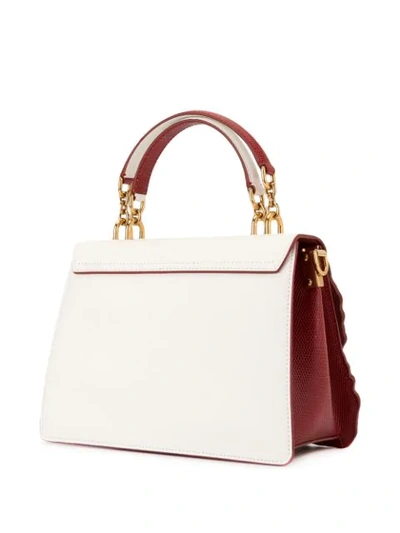 Shop Dolce & Gabbana Welcome Flower-embellished Tote Bag In White