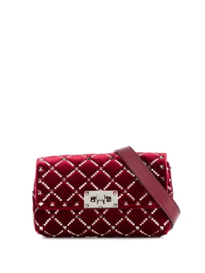 Shop Valentino Spike.it Belt Bag In Red