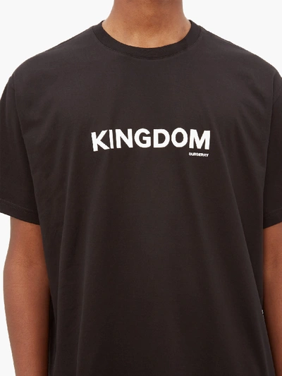 Burberry Kingdom-print Cotton T-shirt In Black | ModeSens