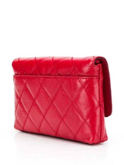 Shop Dkny Sofia Quilted-effect Crossbody Bag In Red