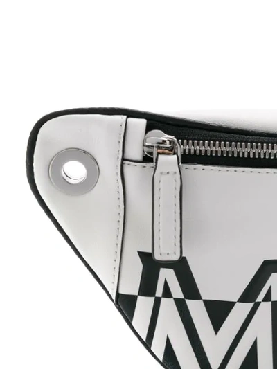 Shop Mcm Logo Print Belt Bag In White