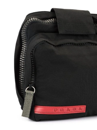 Pre-owned Prada Sport Drawstring Belt Bag In Black