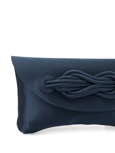 Shop Shanghai Tang Knot Clutch In Blue