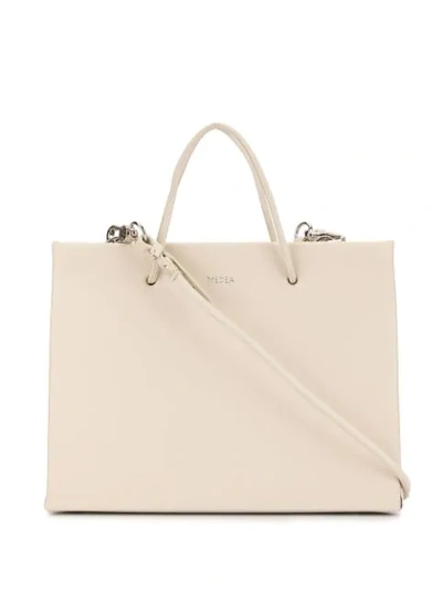Shop Medea Medium Hanna Prima Shoulder Bag In White