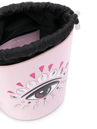 Shop Kenzo Kontact Eye Mini Bucket Bag In 33 Pink