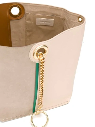 Shop See By Chloé Two Tone Shoulder Bag In Neutrals