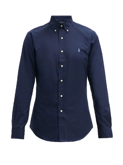 Polo Ralph Lauren Men's Slim Fit Stretch Poplin Shirt In Navy | ModeSens