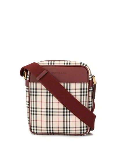 Pre-owned Burberry Check Shoulder Bag In Brown
