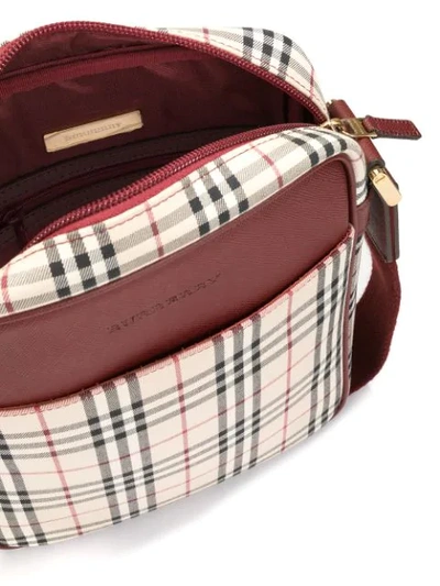 Pre-owned Burberry Check Shoulder Bag In Brown