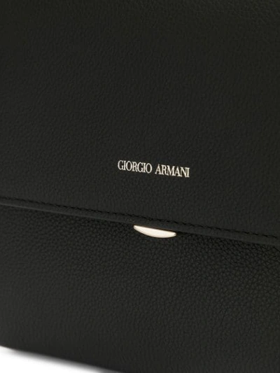 Shop Giorgio Armani Le Sac Shoulder Bag In Black