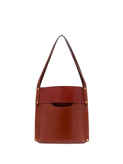 brown Aby bucket leather tote bag