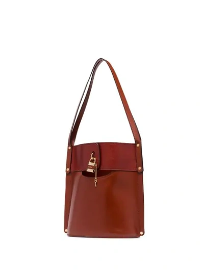 brown Aby bucket leather tote bag