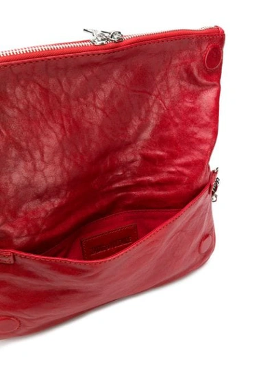 Shop Zadig & Voltaire Rock Crush Shoulder Bag In Red