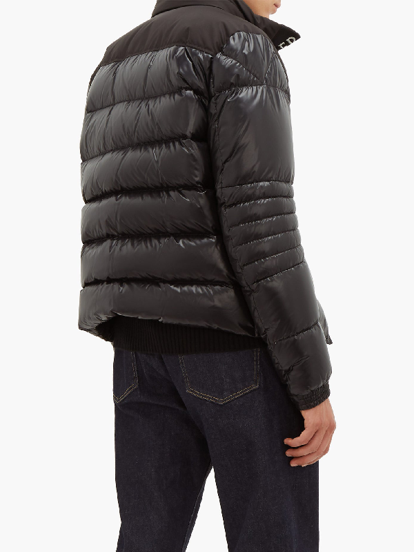 Moncler Bruel Logo-embroidered Quilted Down Coat In 999 Black | ModeSens