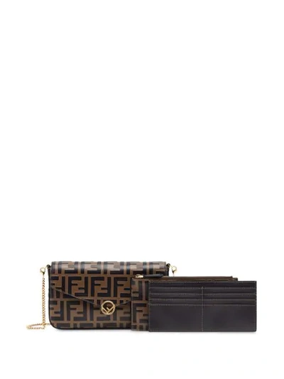 Shop Fendi F Is  Wallet-on-chain In Black