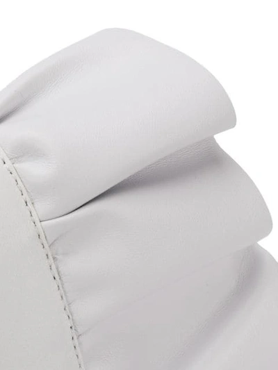 Shop Sergio Rossi Ruffle Tote Bag In White