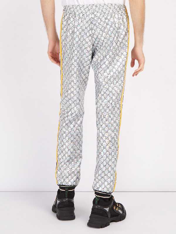 laminated sparkling gg jersey jogging pant