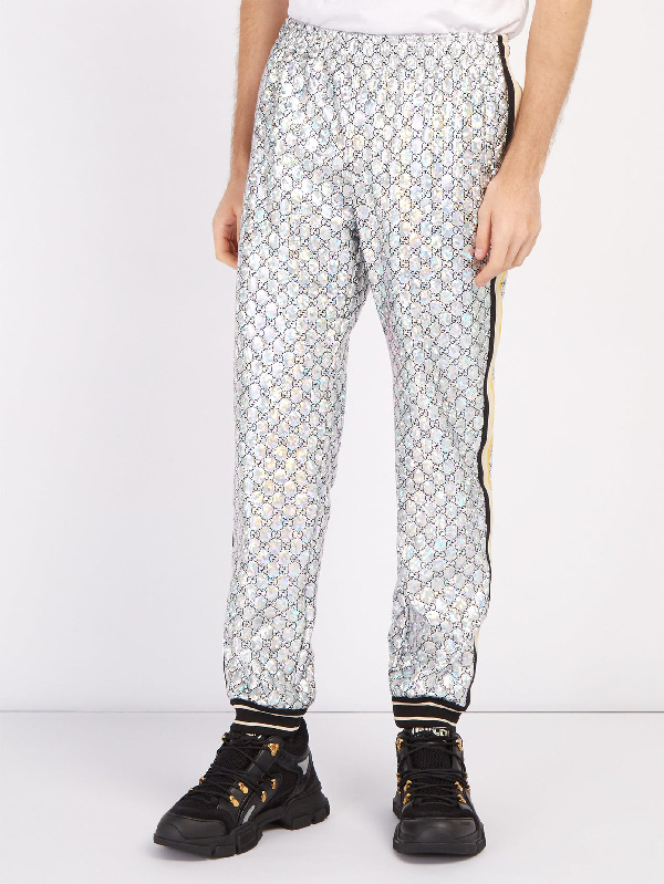 laminated sparkling gg jersey jogging pant