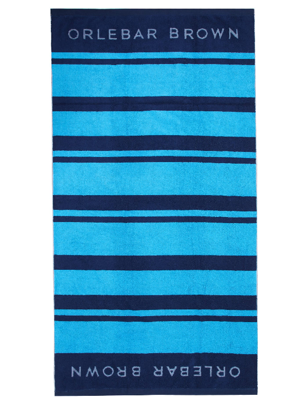 Orlebar Brown Seymour Logo-jacquard Cotton Towel In Blue Multi | ModeSens