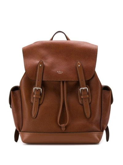 Shop Mulberry Heritage Textured Backpack In G110 Oak