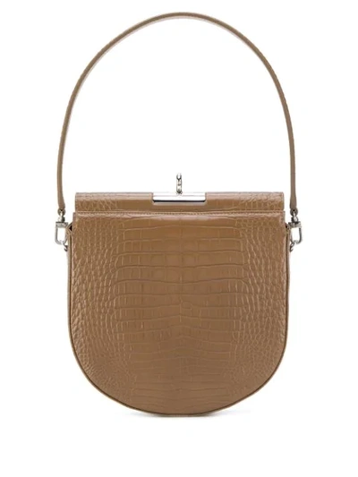 Shop Gu_de Croc Embossed Tote Bag In Brown