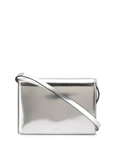 Shop Juunj Mini Crossbody Bag In Silver
