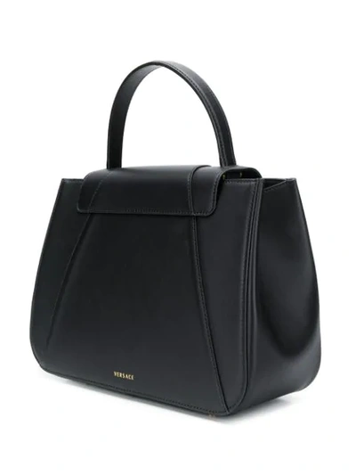 Shop Versace Virtus Top Handle Bag In Black