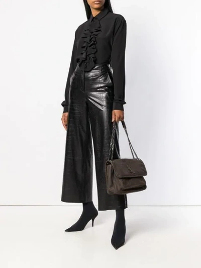 Shop Saint Laurent Niki Shoulder Bag In Brown