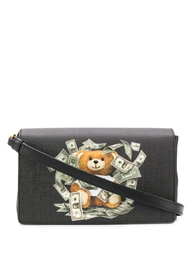 Shop Moschino Dollar Teddy Bear Crossbody Bag In 3555