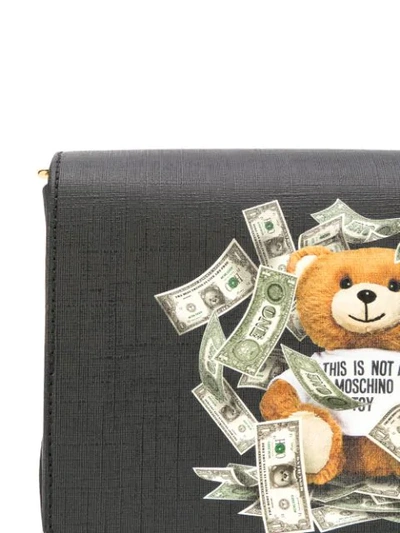 Shop Moschino Dollar Teddy Bear Crossbody Bag In 3555
