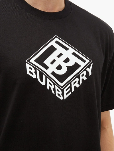 Burberry Ellison Logo T-shirt In Black | ModeSens