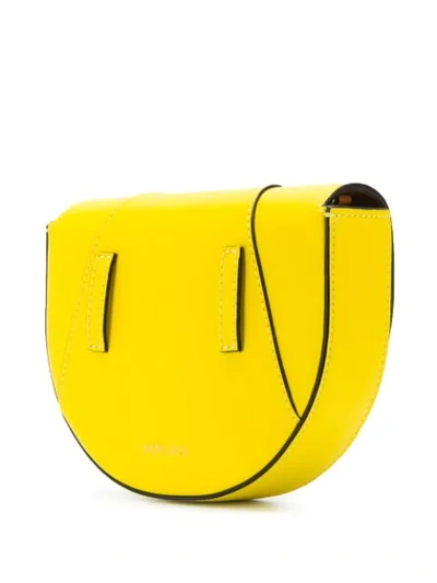 Shop Versace V-embellished Belt Bag In Yellow