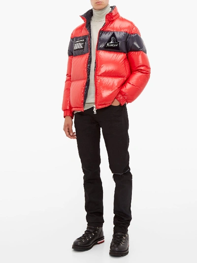 Moncler Gary Lacquered-outer Down-filled Coat In 455 - Red | ModeSens
