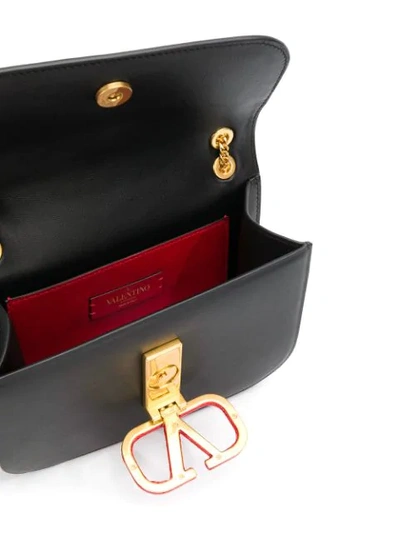Shop Valentino Small Vlock Shoulder Bag In Black
