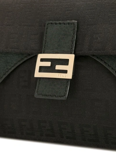 Pre-owned Fendi Zucca Pattern Hand Tote Bag In Black