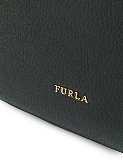 Shop Furla Chain Strap Logo Plaque Bag In Black