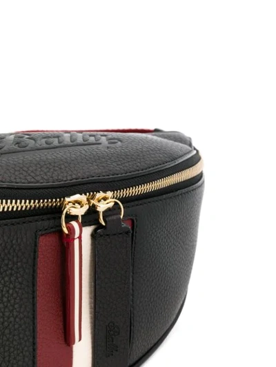 Shop Bally Stripe Appliqué Belt Bag In Black