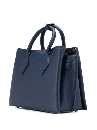 Shop Mcm Strukturierte Handtasche In Blue
