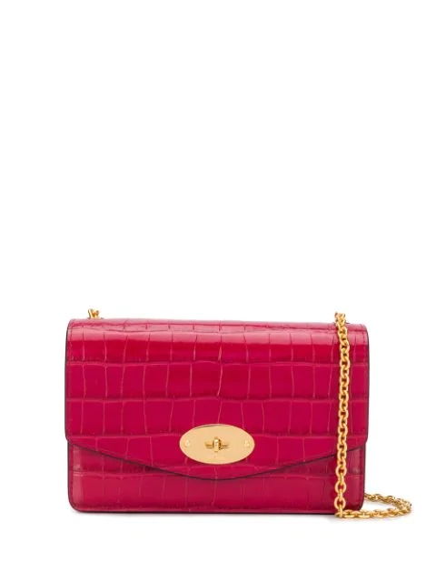 mulberry red croc bag