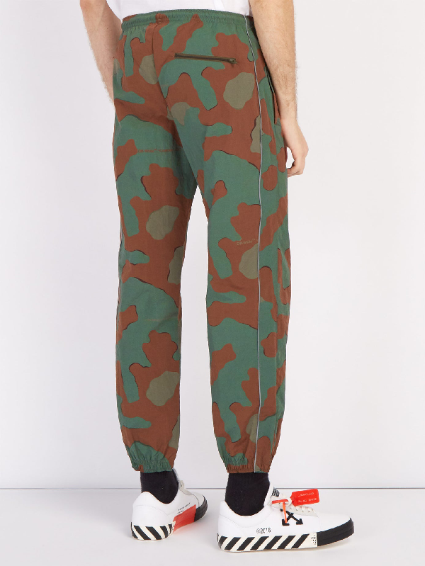 off white camo joggers