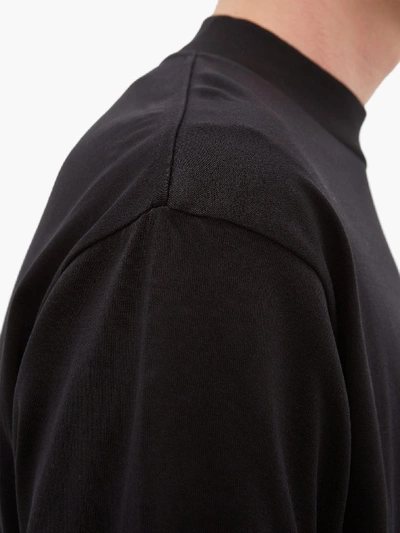 Eagan High-neck Cotton T-shirt In Black