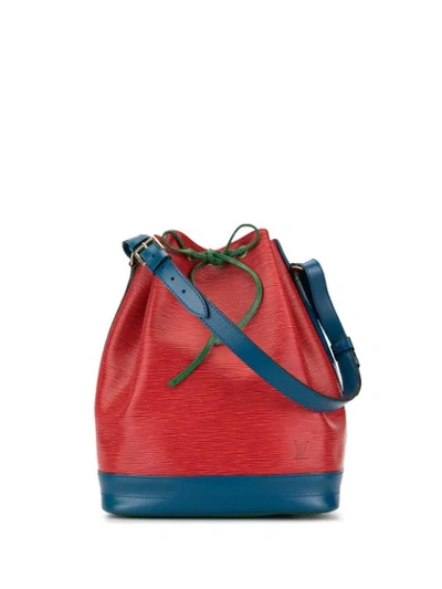 Pre-owned Louis Vuitton 1994  Noe Drawstring Shoulder Bag In Red