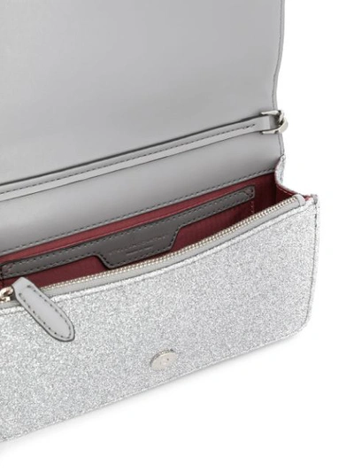 Shop Stella Mccartney Quilted Star Cross-body Bag In Silver