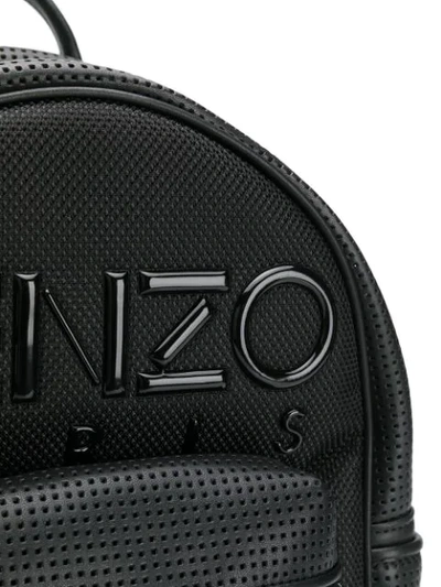 Shop Kenzo Logo Embroidered Backpack In 99