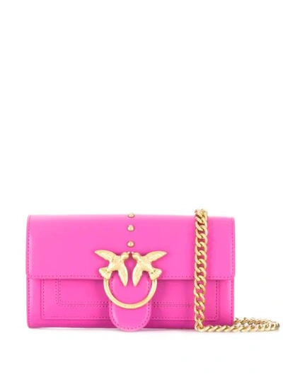 Shop Pinko Love Crossbody Wallet-bag In N11 Fuchsia