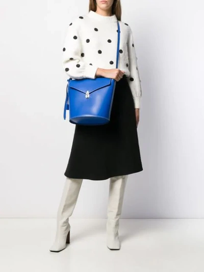 Shop Calvin Klein 205w39nyc Hanging Tag Detail Shoulder Bag In Blue