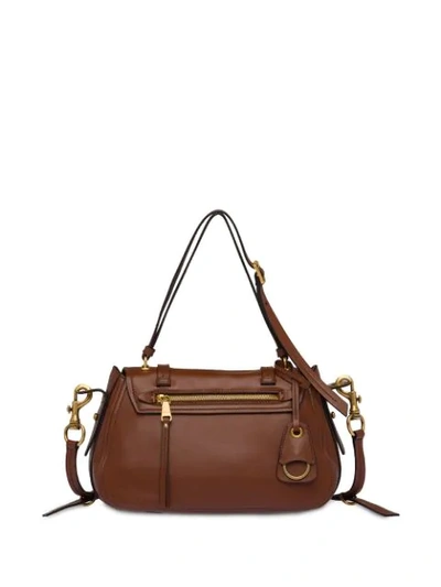 Shop Miu Miu Grace Lux Briefcase Bag In Brown
