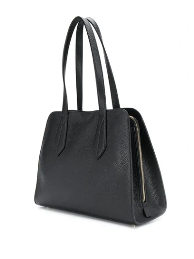 Shop Furla Diletta Maxi Satchel Tote Bag In Black