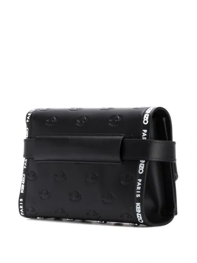 Shop Kenzo Eye Embossed Belt Bag In Black
