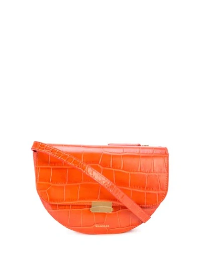 Shop Wandler Anna Belt Bag In Orange ,gold